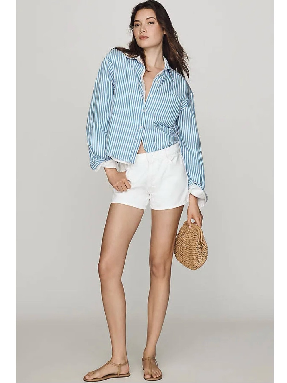 MOTHER The Dodger Denim Shorts in Picket Fence Size 27 - Picture 16 of 16